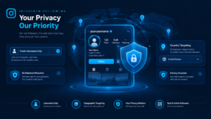 Country targeted Instagram followers with privacy-focused username-only service